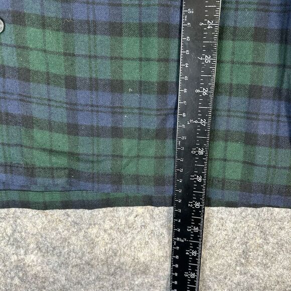 Pendleton Pajama Shirt Large Flannel Cotton Blue Green Button Down - Picture 2 of 7